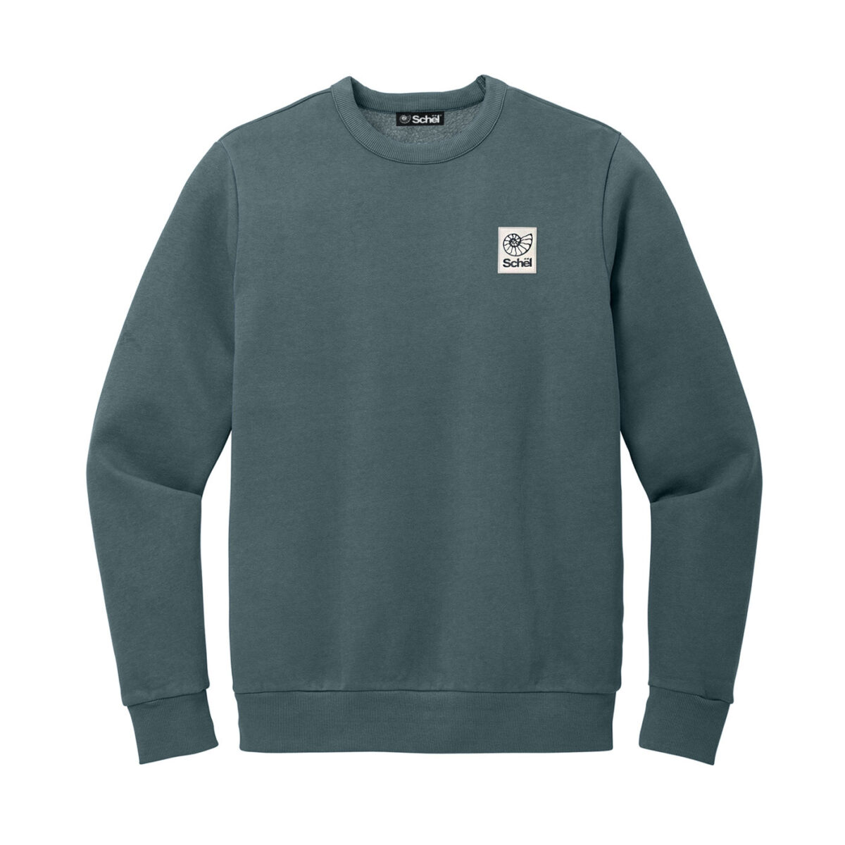 Schël Basecamp Washed Crewneck in Steel Blue