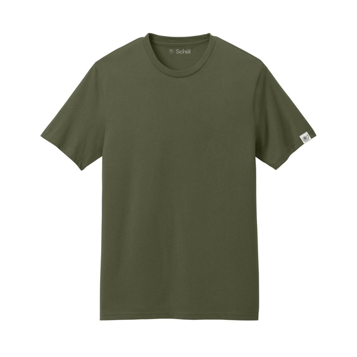 Schël Classic Cotton T-Shirt in Olive Green