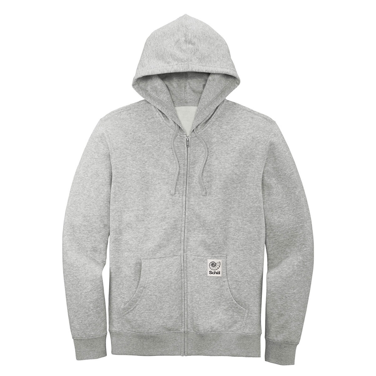 Apex Heavy-weight full-zip hoodie in light gray heather