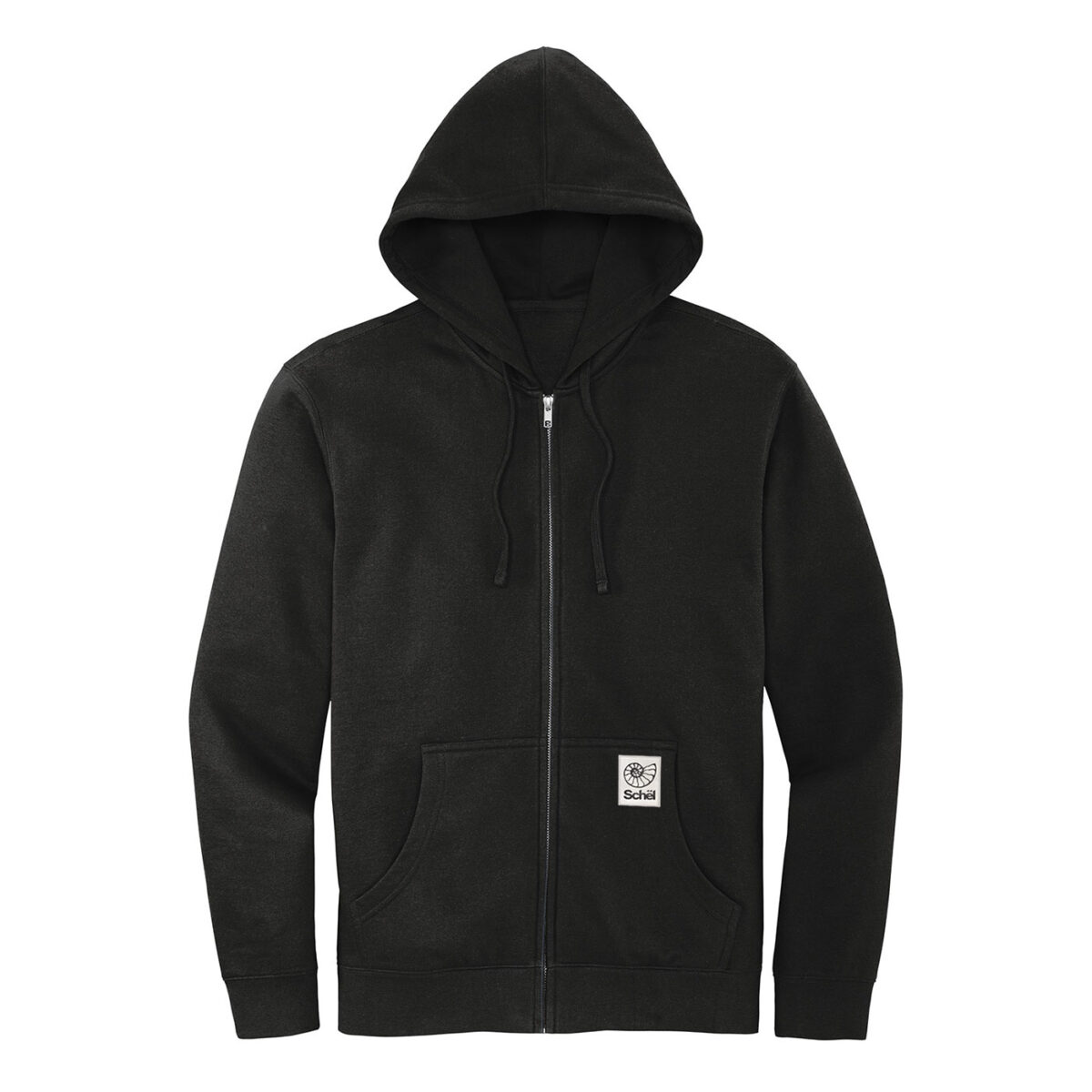 Apex Heavy-weight full-zip hoodie in black