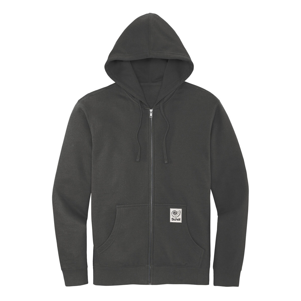 Apex Heavy-weight full-zip hoodie in charcoal