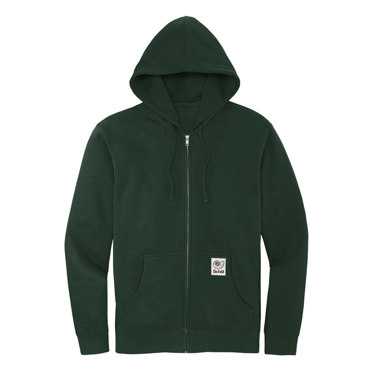 Apex Heavy-weight full-zip hoodie in forest green