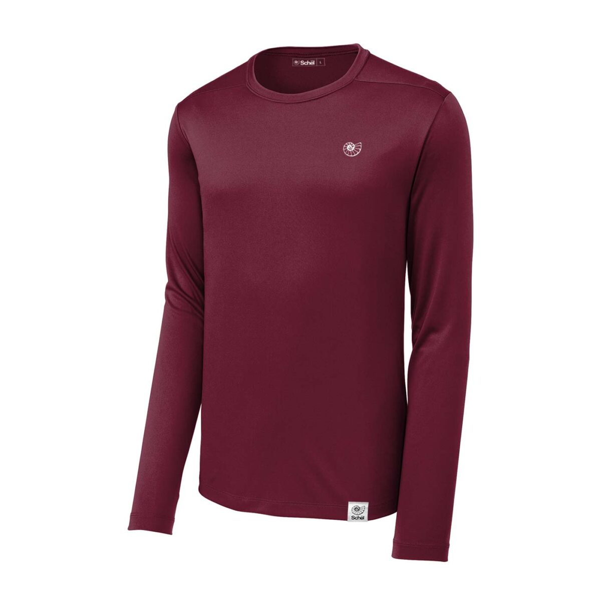 UV Pro long sleeve T-shirt with SölShield UV protection technology in cardinal red