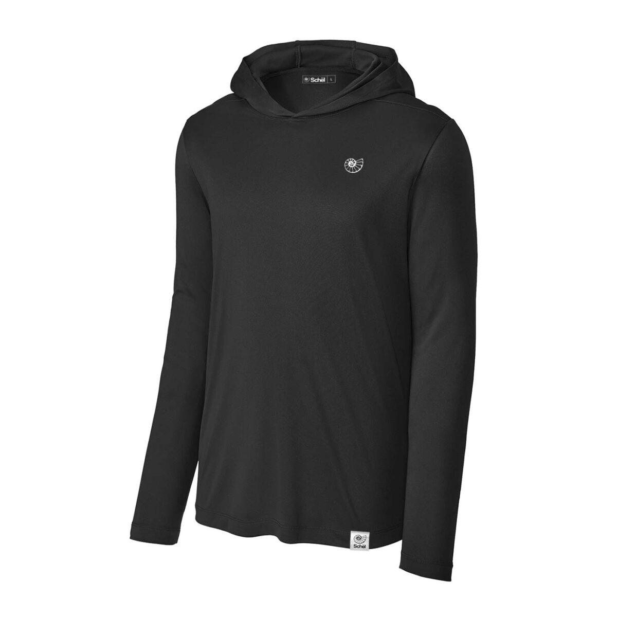 UV Pro long sleeve hoodie with SölShield UV protection technology in black