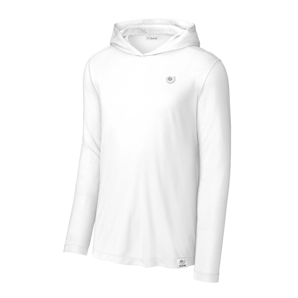 UV Pro long sleeve hoodie with SölShield UV protection technology in white