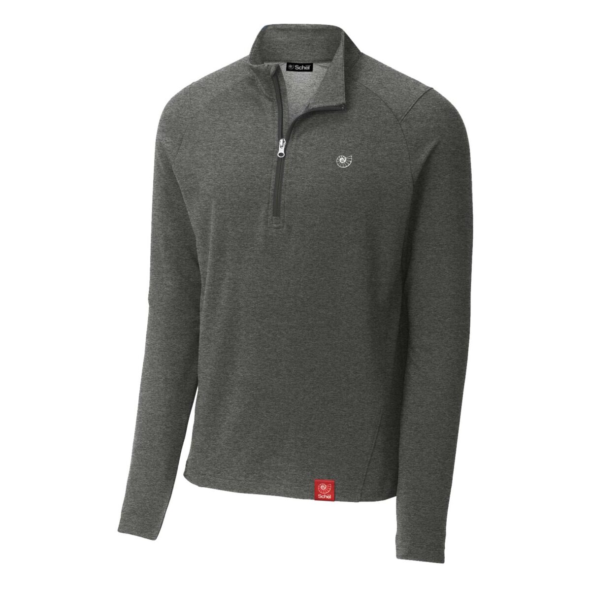 Schël SofTech Performance Quarter-Zip in Dark Gray Heather