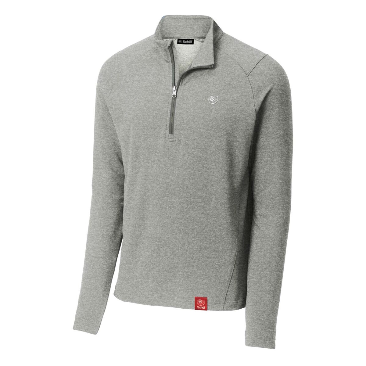 Schël SofTech Performance Quarter-Zip in Light Gray Heather